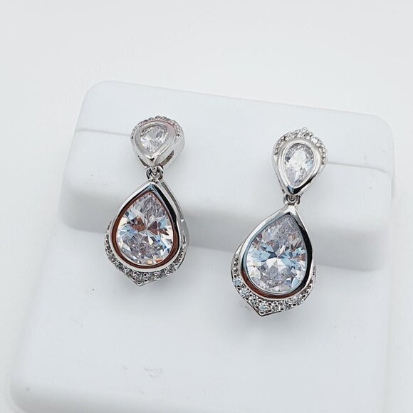 "925 Sterling Silver Cubic Zirconia Earrings, U19254678 - Picture 8 of 11